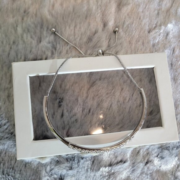 White House Black Market Swarovski Crystal Slider Bracelet "You Are Beautiful" - Picture 4 of 6